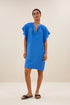 By-Bar vina linen dress queens blue